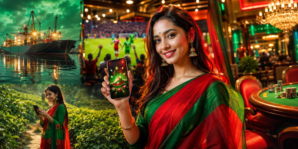 খুলনায় লাল-সবুজ পোশাকে ক্যাসিনো অ্যাপ ব্যবহার