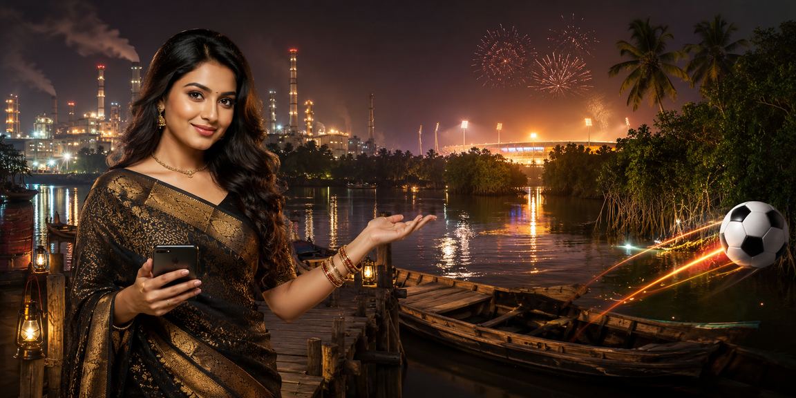 সুন্দরবন অঞ্চলে বাংলাদেশি মডেল মোবাইল পেমেন্ট করছেন